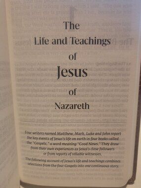 Bulk Lot-10 Pocket leather Bible Life & Teachings of Jesus of Nazareth ENGLISH